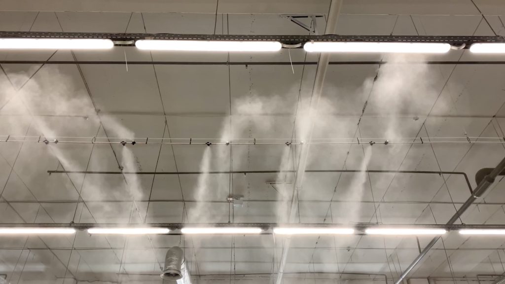 luftfuktning, luftfuktning, luftfuktare, inomhusklimat, Merlin Technologies, Norge, fuktkontroll, dammkontroll, luftkvalitet, HSE, ökad produktion, elektronik, sågverk, timmer, gruvor, tryckeri, kontor, livsmedel, plastproduktion, målning, elektronik, fordonsindustri, lager, damm, partiklar, allergi, luftvägsinfektioner, målarverkstad, färghärdning, målarverkstad, pulver, pulvermat